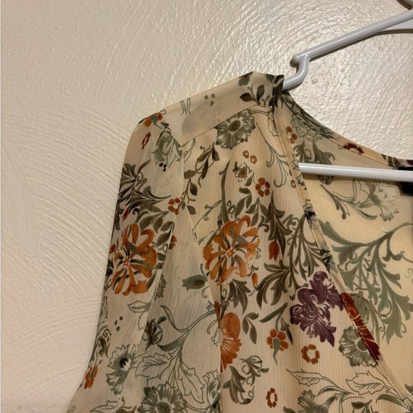 Lane Bryant Multicolor Floral Ruffle Blouse - Picture 5 of 7